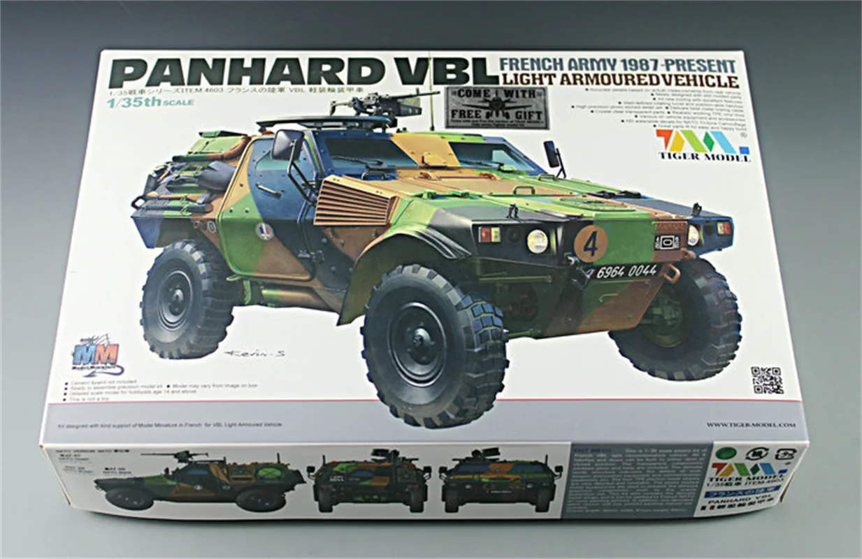 

Tiger Model 4603 1/35 Scale French Panhard VBL Light Armored Vehicle Military Plastic Assembly Model Kit