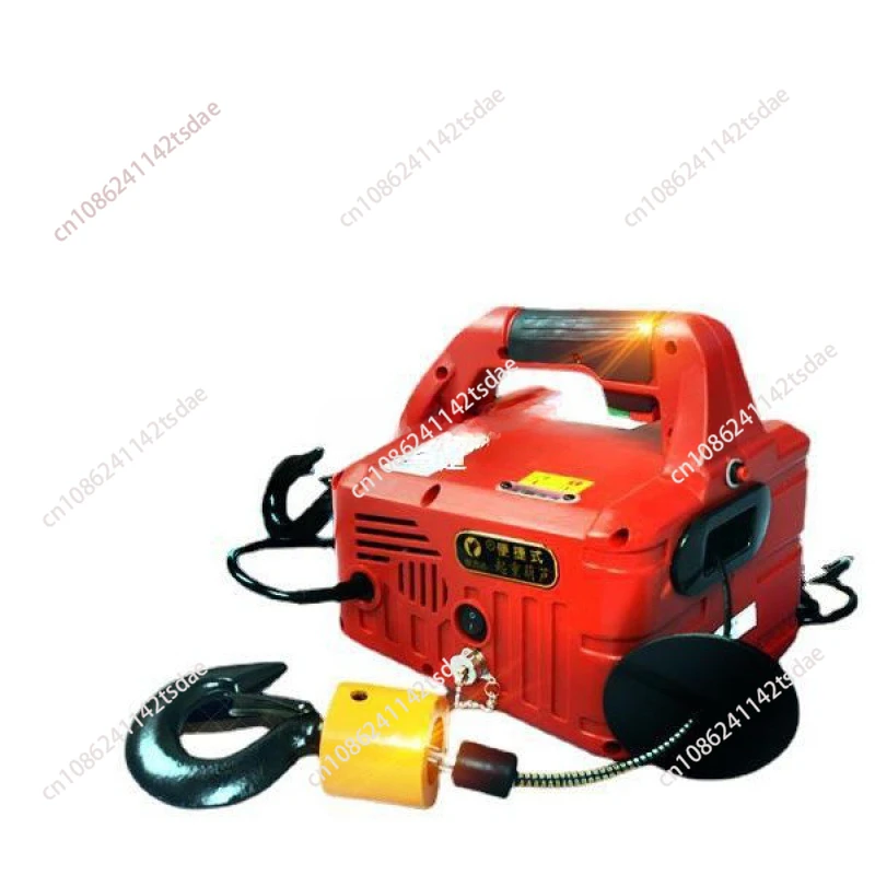 

220V Mini Electric Hoist Lifting Tools windlass 500KG Electric Winch Wire Rope Hoist Portable electric traction hoist 110V