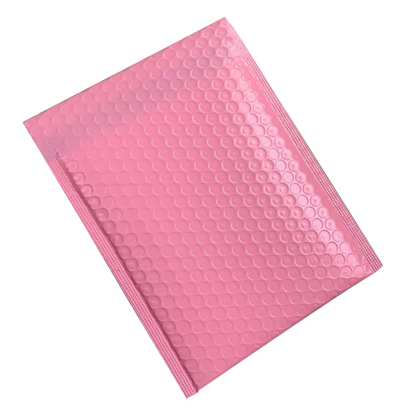 Sacs d'enveloppe en mousse auto-scellants, enveloppes rembourrées avec bulle, sacs d'expédition, emballage rose, 50 pièces