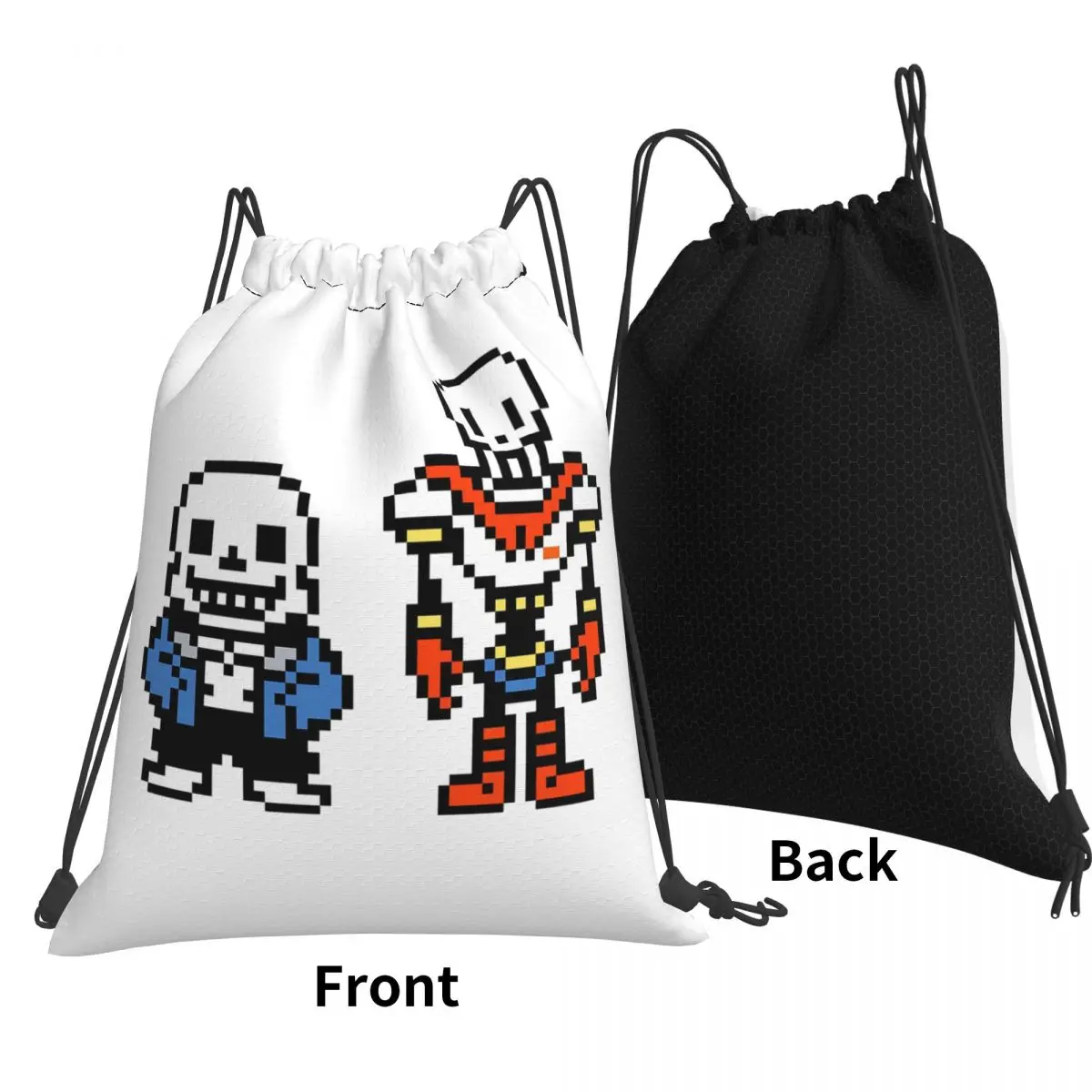 Undertale Sans And Papyrus Backpacks Fashion Drawstring Bags Sports Bag Book Bags for Travel School