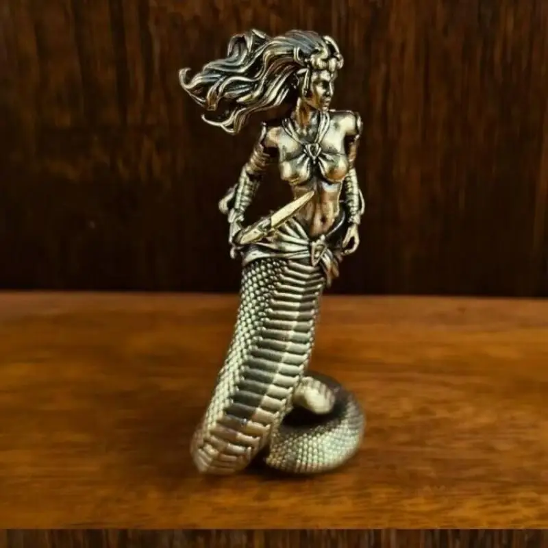 Black Brass Greek Serpent Woman Tabletop Arrangement Home Decorations