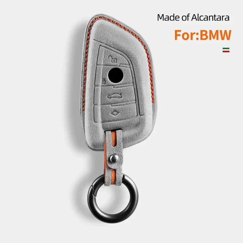 

For BMW X1 X3 X5 X6 X7 1 3 5 6 7 Series G20 G30 G11 F15 F16 G01 G02 F48 Fur Car Remote Key Case Cover Shell Keychain