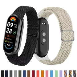 Strap for Mi Band 9 8 bracelet wrist watch accessories Elastic Nylon Braided Replacement belt correa for Xiaomi Miband 9 8 NFC