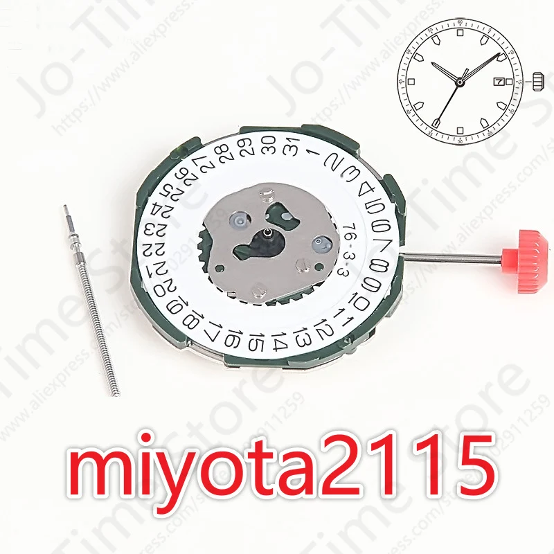 New Original 2115 Quartz Movement 2035 Single Calendar Three Needles