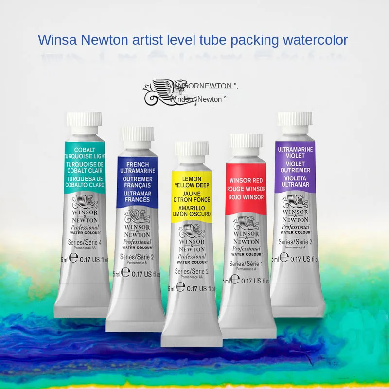 Frankreich importiert WINSOR & NEWTON künstler aquarell rohr 5ml professionelle acuarela farbe für malerei kunst liefert student