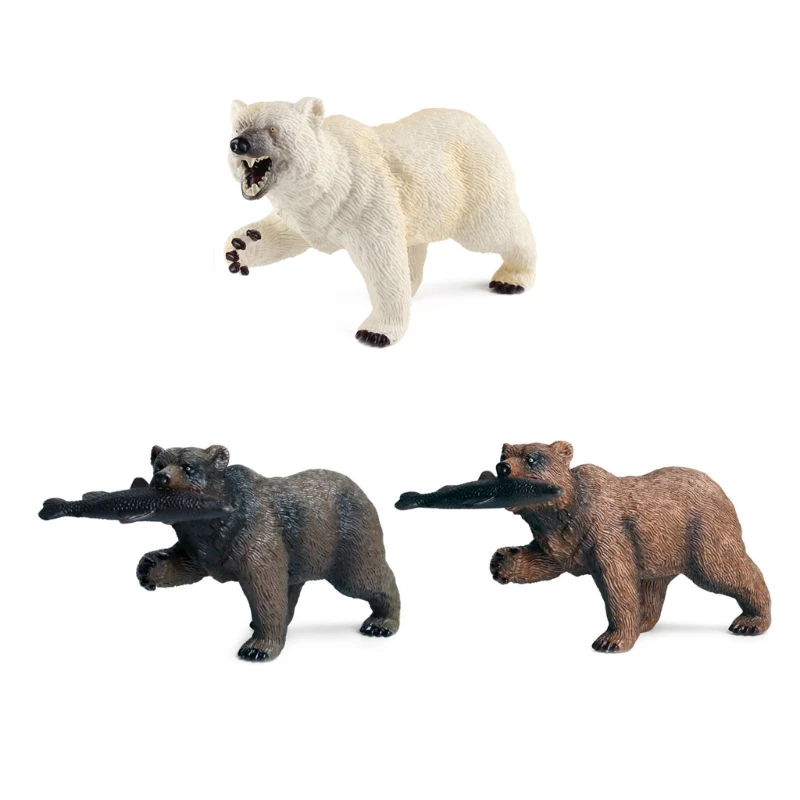 Scale Realistic Bear Miniature Animal Model Boutique Collection Kids Science Toy