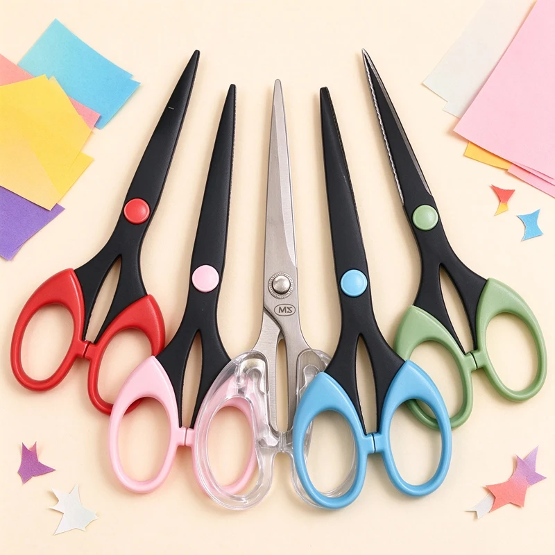 1/3/5Pcs Morandi Color Craft Scissors Stainless Steel Blade Cutter Scissors for Art Craft Stationery Office Supplies Vintage