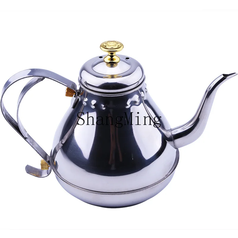 

PYH Teppanyaki Utensils Stainless Steel Oil Pot Long Mouth Teapot Household Kitchen Small Mouth Gongyan Coffee Pot
