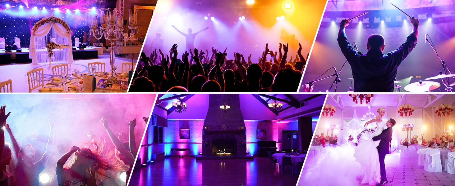 U'King 4PCS 6x18W 6IN1 RGBAW + UV Par Licht mit Tasche DMX Fernbedienung WiFi Par Licht Drahtlose LED Bühne Licht für DJ Bar Party – Detail 6