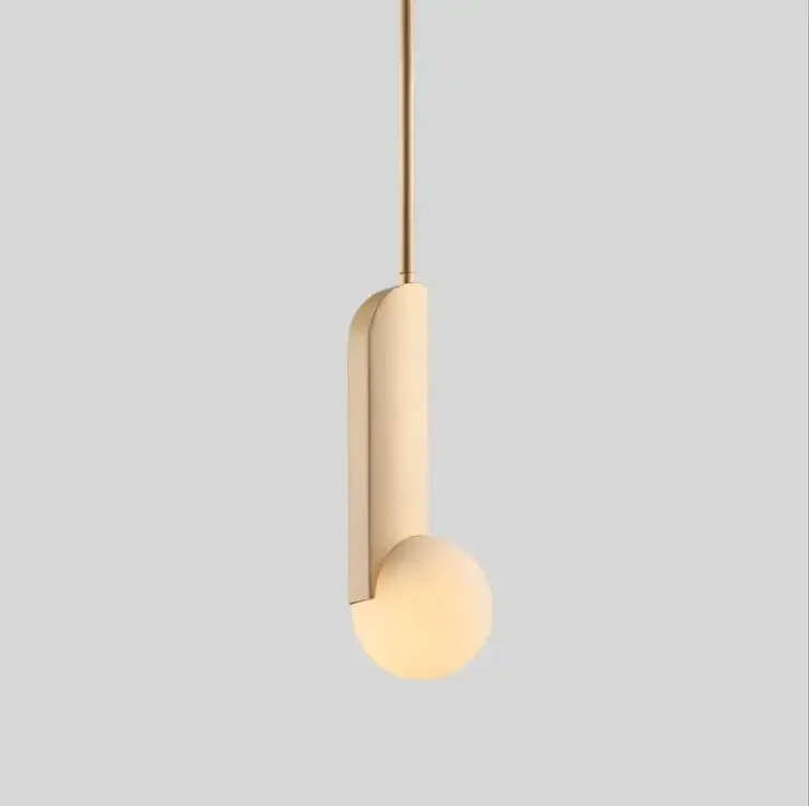 Postmodern simple bedroom lamp Nordic metal multi head chandelier personality designer living room dining room Chandelier
