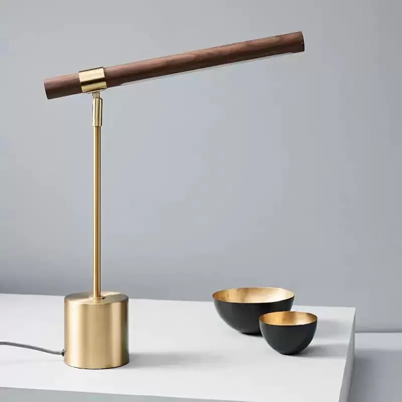Italy Designer Linear Wood LED Table Lamp Modern Minimalist Style for Living Room Decoration Bedside Vertical Loft study Lamp