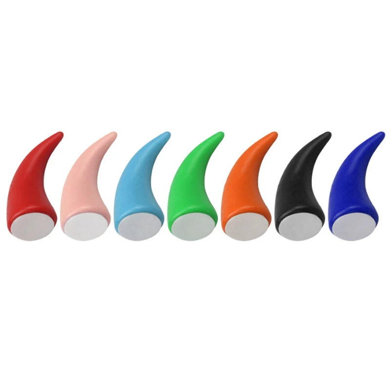 2 Piezas Cuernos de Diablo Coloridos para Casco de Motocicleta, Decoración para Casco de Moto y Bicicleta, Accesorio con Ventosa para Casco