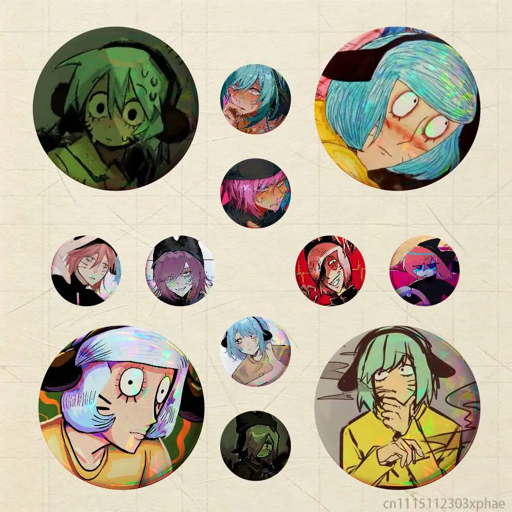 N-Nyon N-Nyen Ranfren Badges Round Nijigen Otaku Culture IP peripheral products 58mm 44mm 32mm 75mm 25mm Mini
