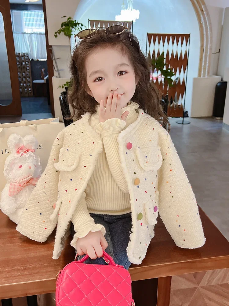 

Girls Spring and Autumn New Style Warm High Quality Jacket