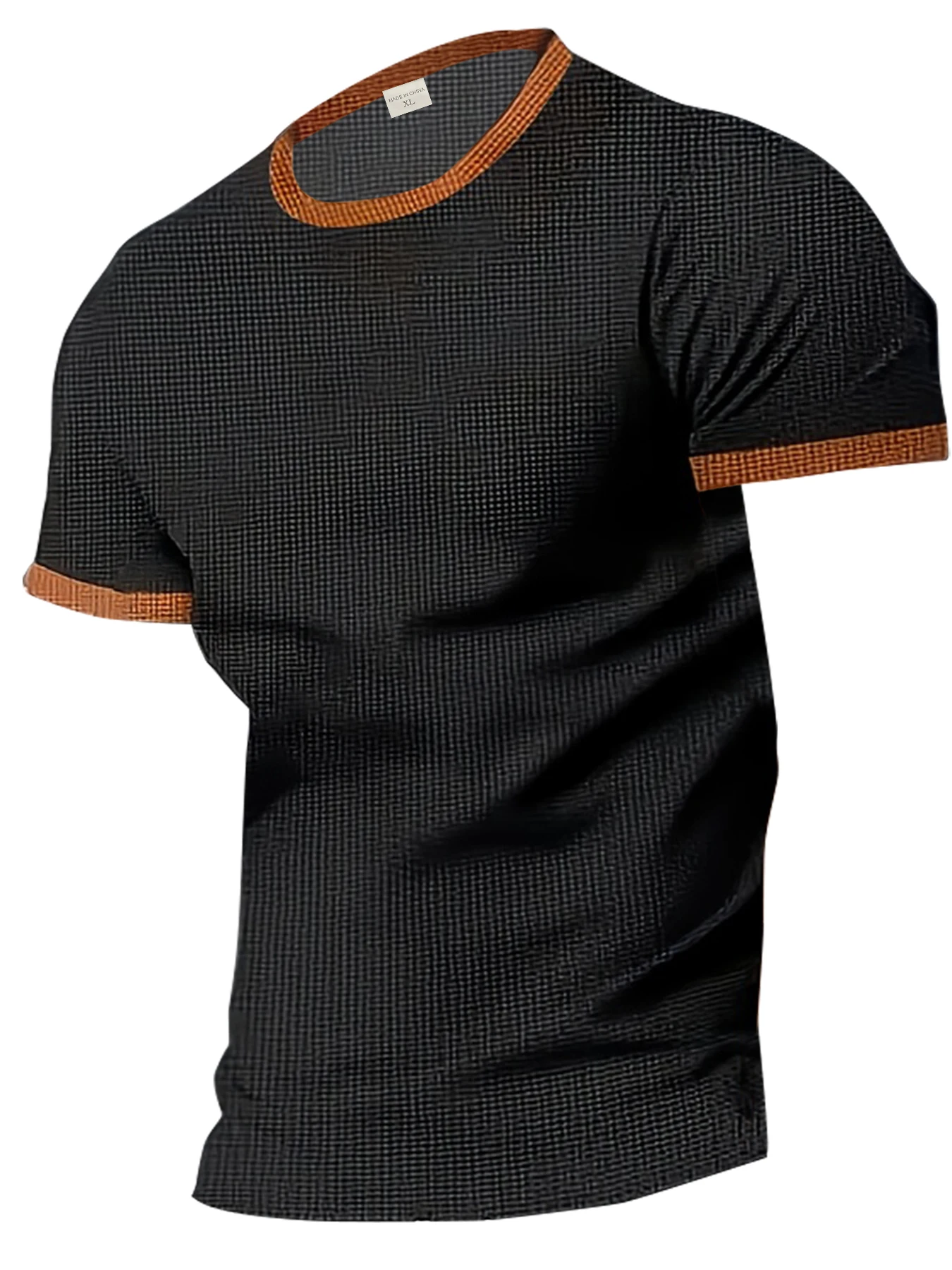 

The new men's summer waffle round-neck T-shirt is a comfortable and breathable short-sleeved top, suitable for casual wear