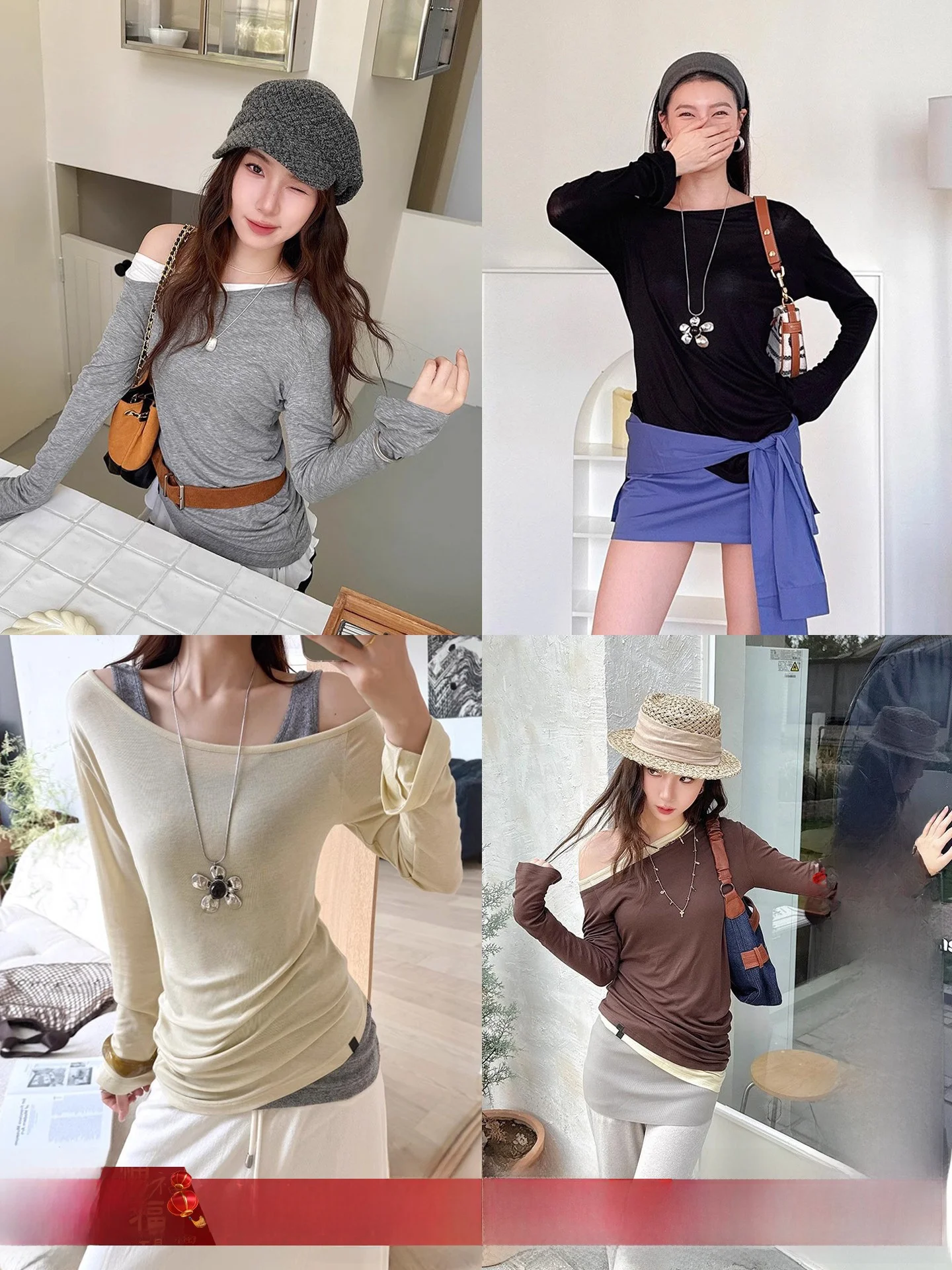 

Асимметричная футболка с длинным рукавом, брендовая, с вырезом на одно плечо, приталенная, однотонная, осенняя, для повседневной носки