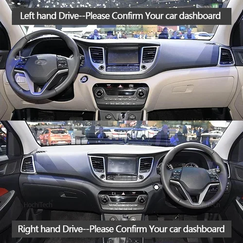 Imagen 2 del producto Para Hyundai Tucson 2015 2016 2017 2018 alfombrilla para salpicadero parasol alfombras Anti-UV accesorios de coche cubierta para salpicadero de coche