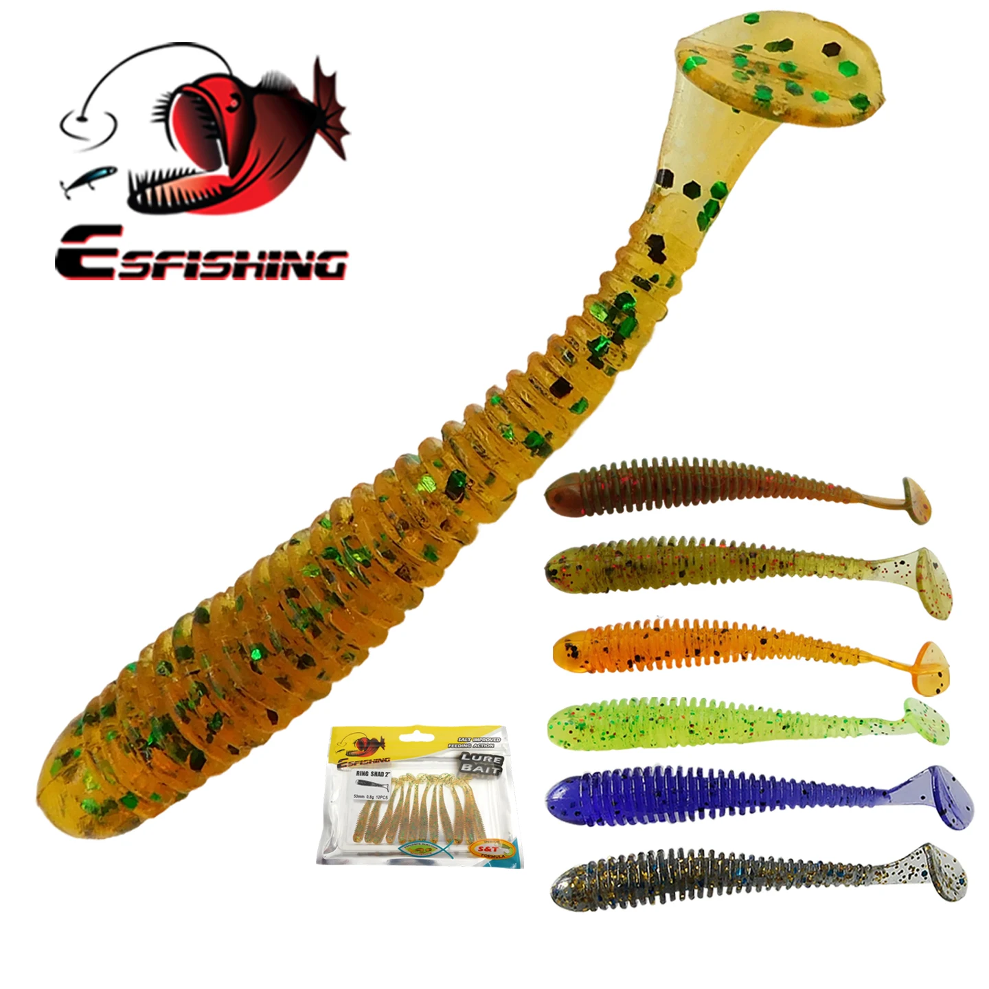 ESFISHING Swing Impact Ring Sh - Fishing Lure Soft Plastic ulasan dan harga