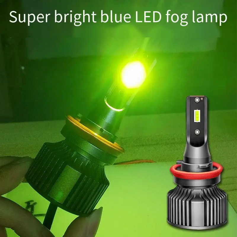 

12V 50W Green Lemon HB3 HB4 H8 H9 H11 H7 H3 H16 9005 9006 LED Headlight Bulbs Fog Lamp Retrofit