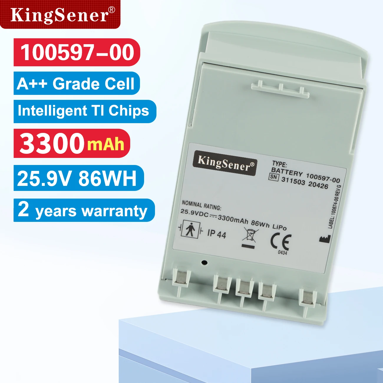 KingSener 100597-00 Rechargeable Battery For LUCAS 2 Chest Compression System Physio-Control Battery 25.9V 3300mAh 86Wh