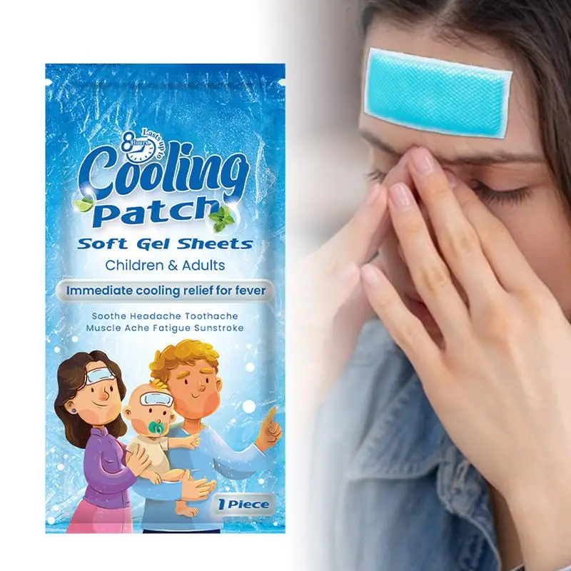 Phone Cooling Patches Multifunction Lower Temperature Ice Sticker Bady Adult Cooling Gel Patch for Fever Discomfort Pain Relief