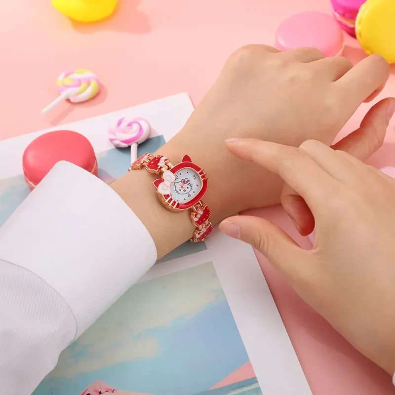 Sanrio Hellokitty anime Kawaii digital watch student sweet bow cute girlfriend birthday gift child Y2K surprise gift