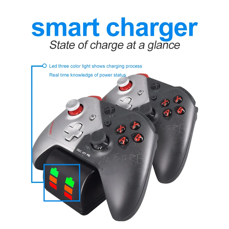 

PALO Dual Smart Fast Charger For XBOX 1 XBOX ONE Controller Wireless Gamepad Joypad Replacement Battery