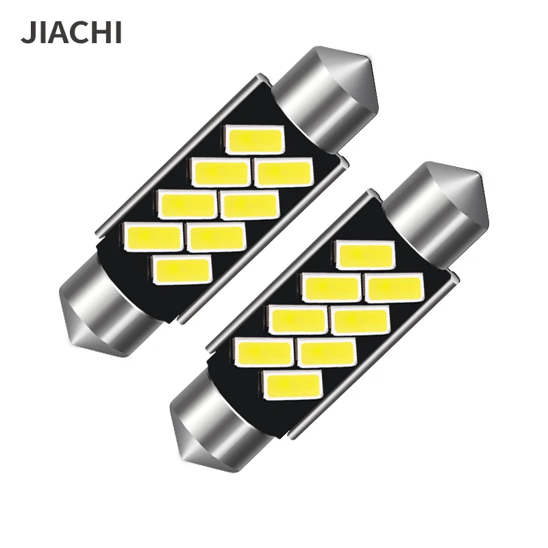 JIACHI 100PCS New Design Canbus No Error C5W Festoon Led Bulb 39MM 41MM C10W Auto Car Dome Light Interior Reading Lamp 12V White