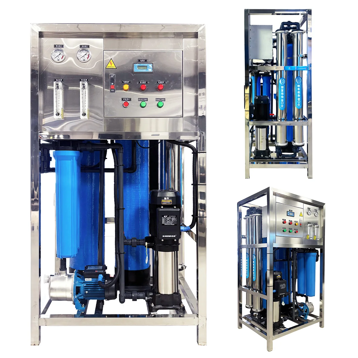 River Water, Rainwater, and Well Water Can All Be Filtered Into Pure Water. Reverse Osmosis Filtration System, 220V Voltage