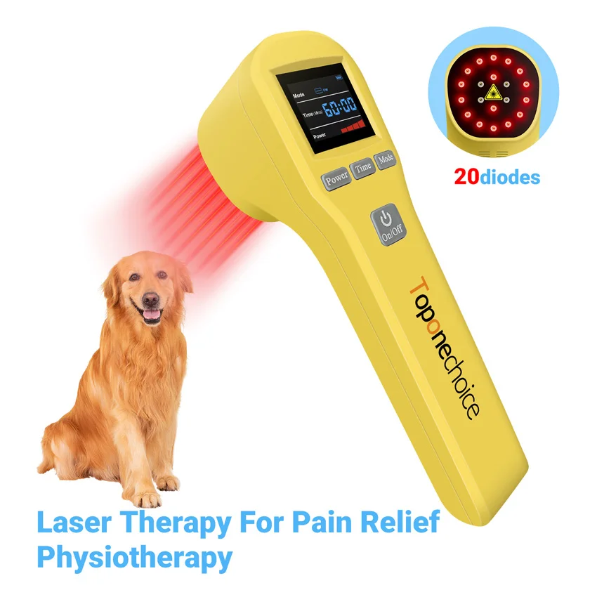 

Toponechoice 650nm 808nm Cold Laser Red Light Therapy Device Physical Therapy Equipment for Arthritis Pain Relief 20 Diodes