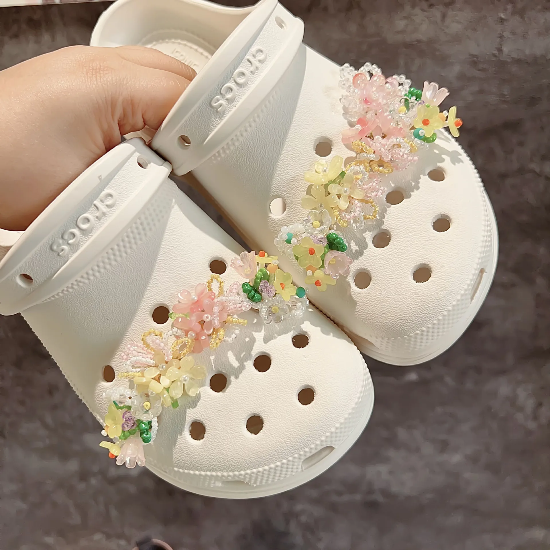 New Handmade Beaded Shoe Charms Super Fairy Style Summer DIY Accessories for Clogs Decoration