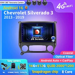 Android 16 Carplay Auto Car Radio Multimedia For Chevrolet Silverado 3 GMTK2 2014 2015 2016 2017 2018 Autoradio Stereo Head Unit