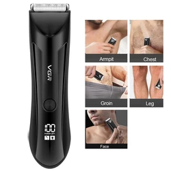 Original VGR Wet / Dry Electric Groin Body Hair Trimmer Ball Shaver Trimmer for Men Pubic Hair Trimmer Body Groomer With Light