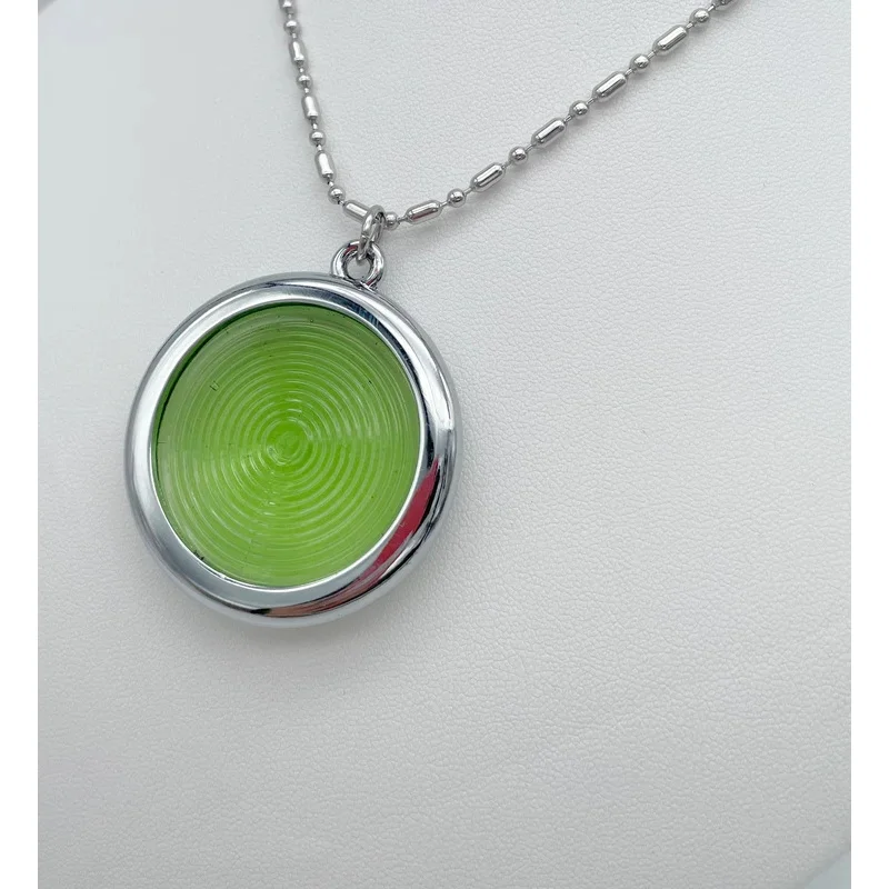 Custom 1pc Energy Cuantica New Mini Bio Disc Chi Pendant Bioglass Apha Spin Chi Escalar Pendant With Gift Box