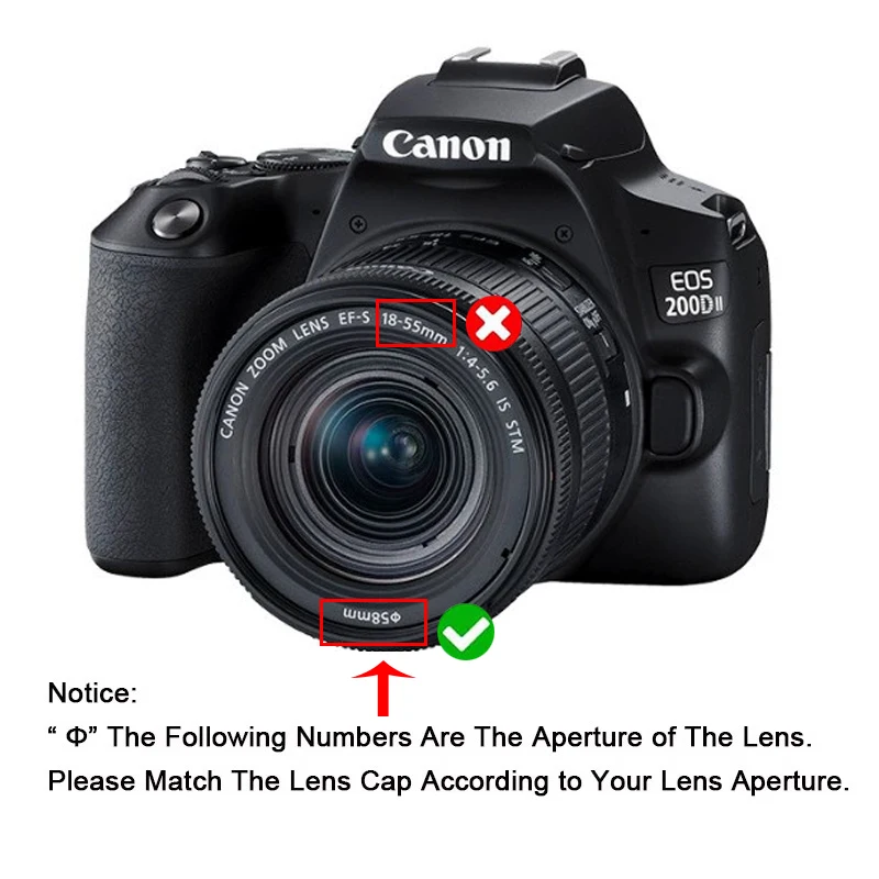 1/2/5Pcs Camera Lens Cap Snap on Front Lens Cover 37mm 40.5mm 46mm 49mm 52mm 55mm 62mm 67mm 72mm 77mm 82mm Lens Protector