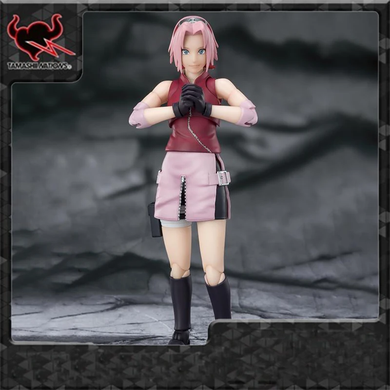 

Original Bandai SHF NARUTO Haruno Sakura The Unyielding Heart Of Inheritance PVC Anime Action Figures Model Collection Toy