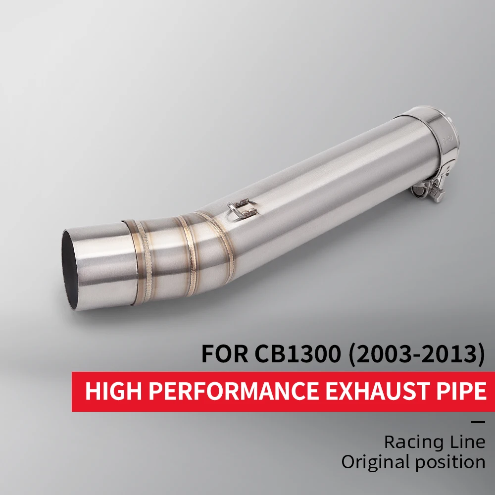 

Motorcycle CB1300 FZS600 Slip-On Exhaust Pipe Middle Muffler Compatible with CB1300 2003-2013