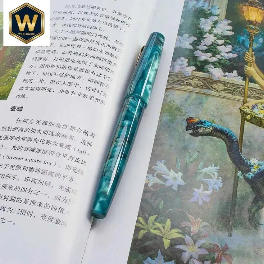 

High-end Acrylic Flat Top Fountain Pen - Ideal for Students' Calligraphy Practice & Writing