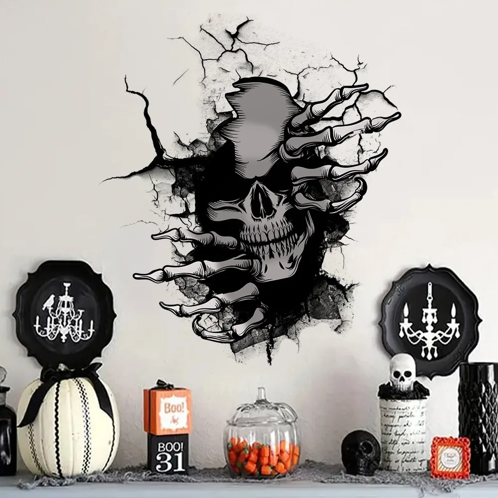 Halloween Skeleton Wall Stickers Fun Home Decor for Living Room and Bedroom Decoration