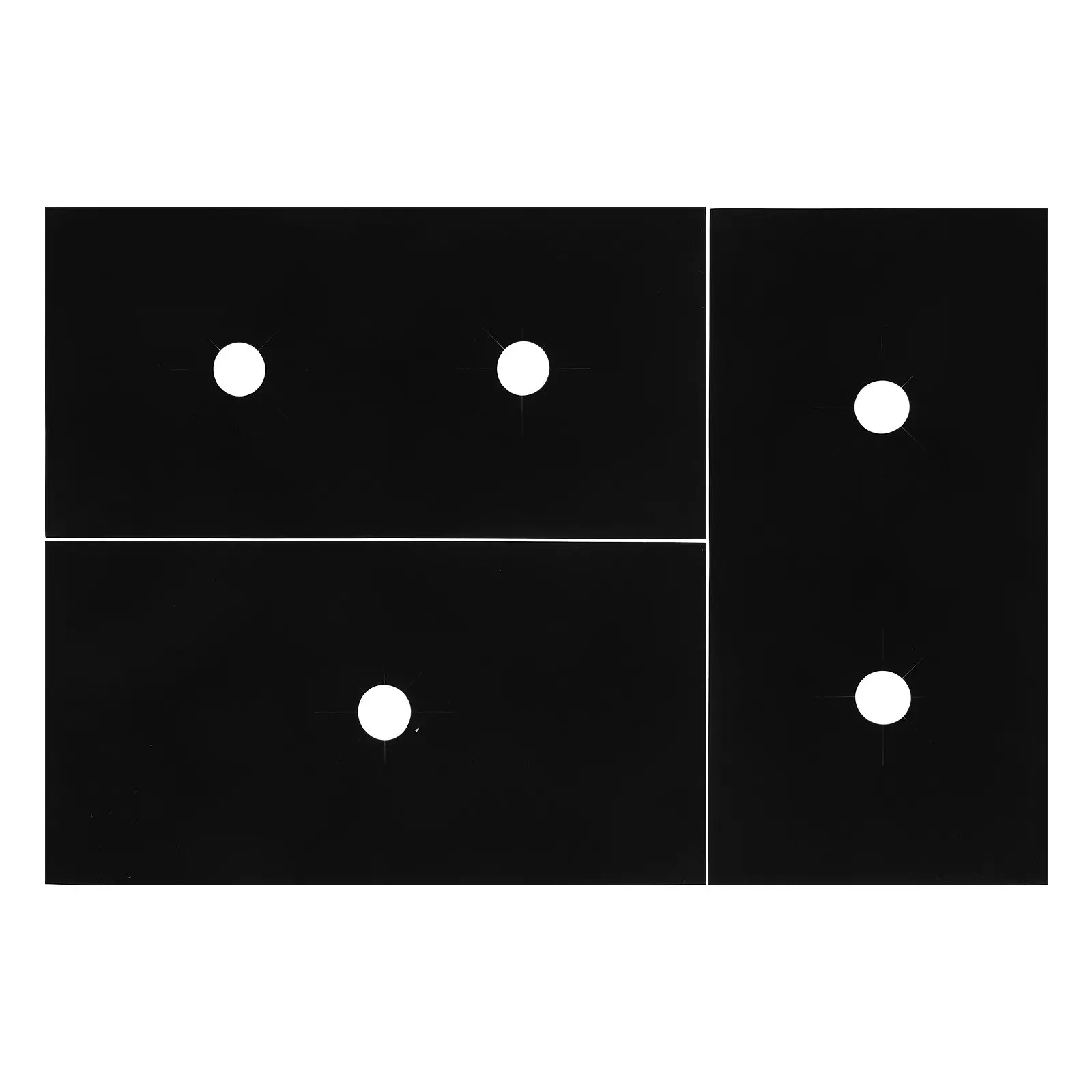 3Pcs Stovetop Protection Pad Gas Stove Burner Cover Reusable Heat-Resistant Oilproof Mat Easy-Clean Smooth Surface for Modern