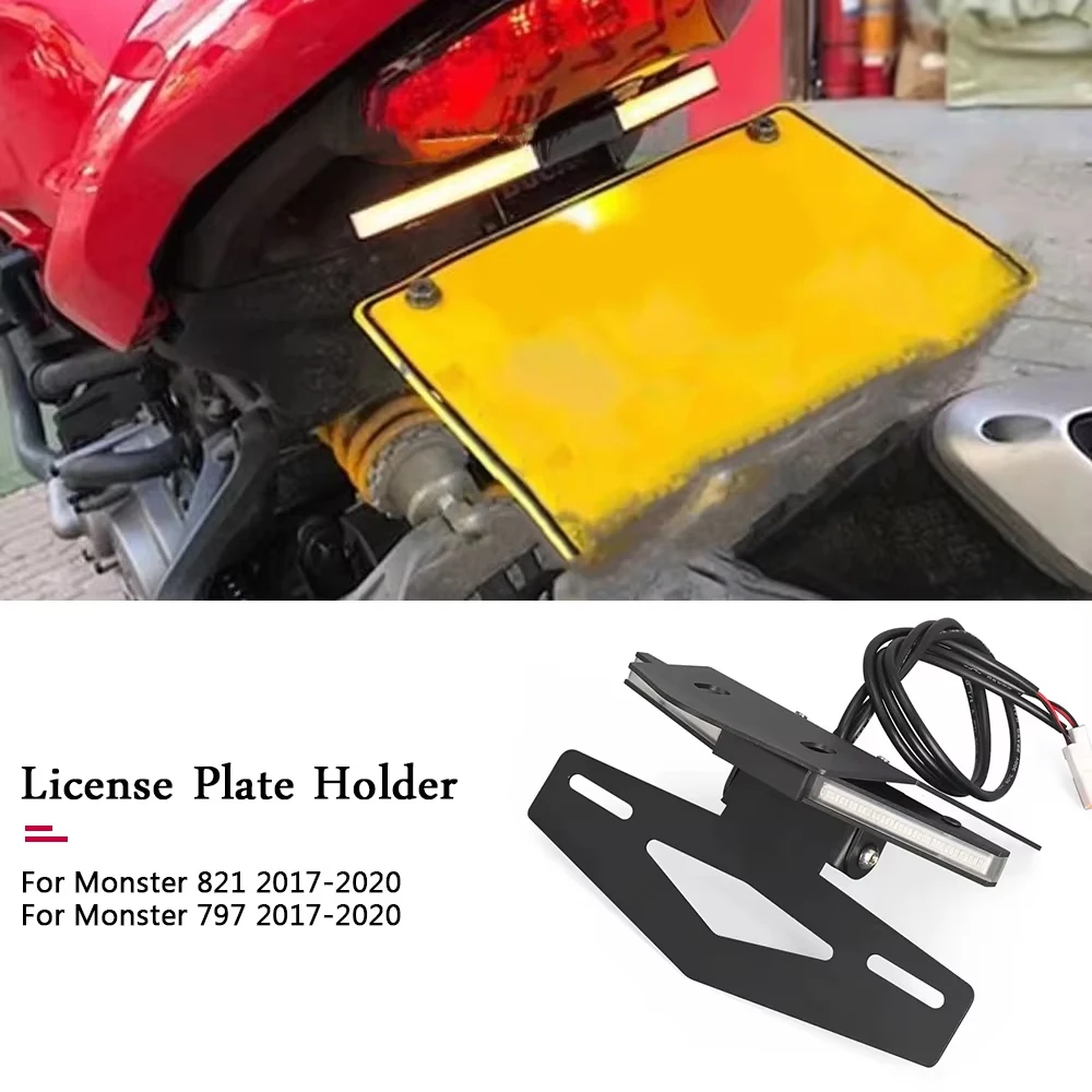 Modified Rear Fender Eliminator Tail Tidy License Plate Registration Bracket Motorcycle Accessories For Ducati Monster 797 Monst