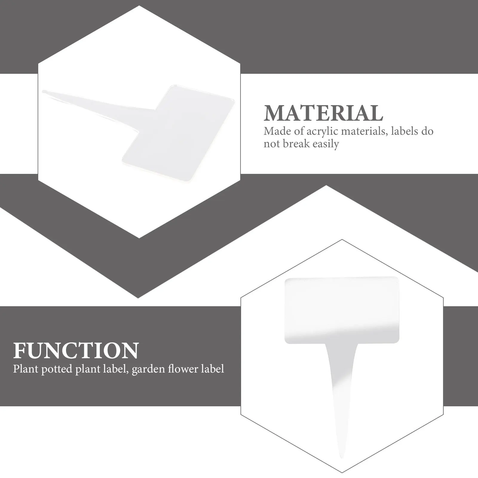 

12Pcs Garden Flower Label Markers Acrylic Plant Tags for Outdoor Plants Name Stakes Reusable Garden Labels for Pots Flower Beds