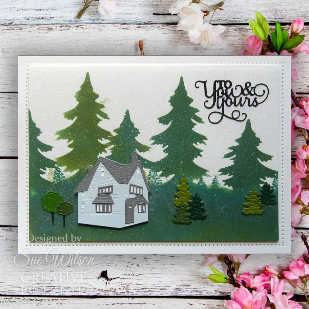 Home House New Craft Metal Cutting Dies Village Cottage Scenes Stamps Flower Shop Bluebell Die DIY Scrapbooking Diary Embossing