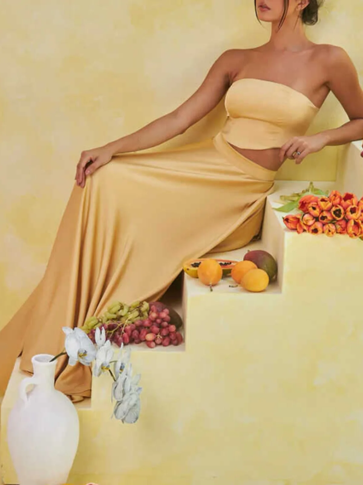 

Сексуальное летнее платье-макси с высокой талией и перекрестными бретелями, роскошное, для женщин, размеры 8-25