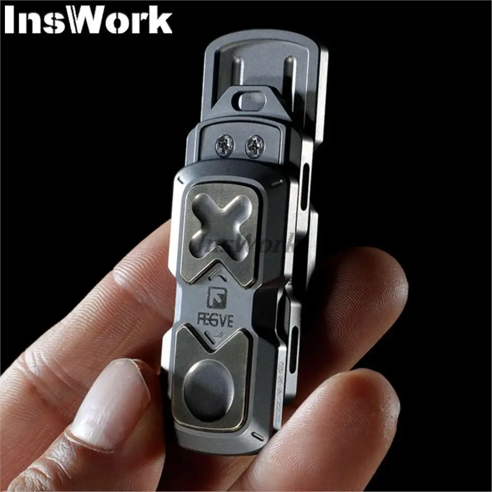 FEGVE Titanium Alloy Push Slider EDC Toy Three-layer Decompression Magnetic Metal Fingertip Spinner Limited To 101pcs