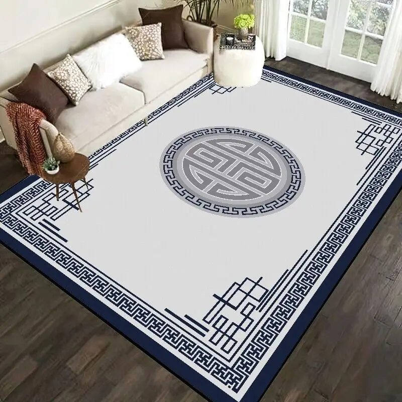 

INS Simple Style Geometric Carpet for Living Room Modern Non-slip Bedroom Cloakroom Decoration Rug Luxury Antiskid Door Mat 러그