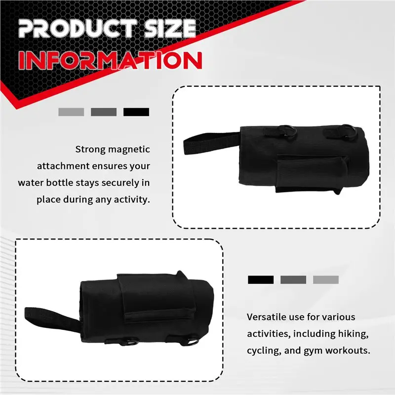 

B11A-Magnetic Water Bottle Pouch Bag Portable Magnetic Water Bottle Carrier Holder Gym Accessories