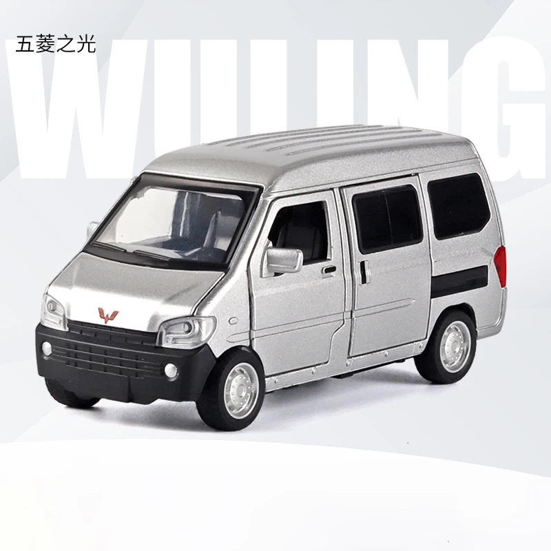 1:32 iniziale D Wuling Van MPV lega auto giocattolo collezione metallo modello auto suono e luce tirare indietro giocattoli