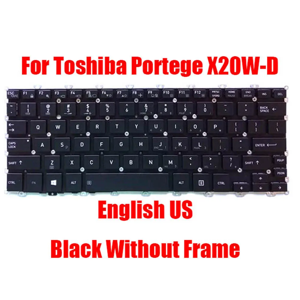 

New US CA Laptop Keyboard For Toshiba Portege X20W-D Canada English Black Without Frame