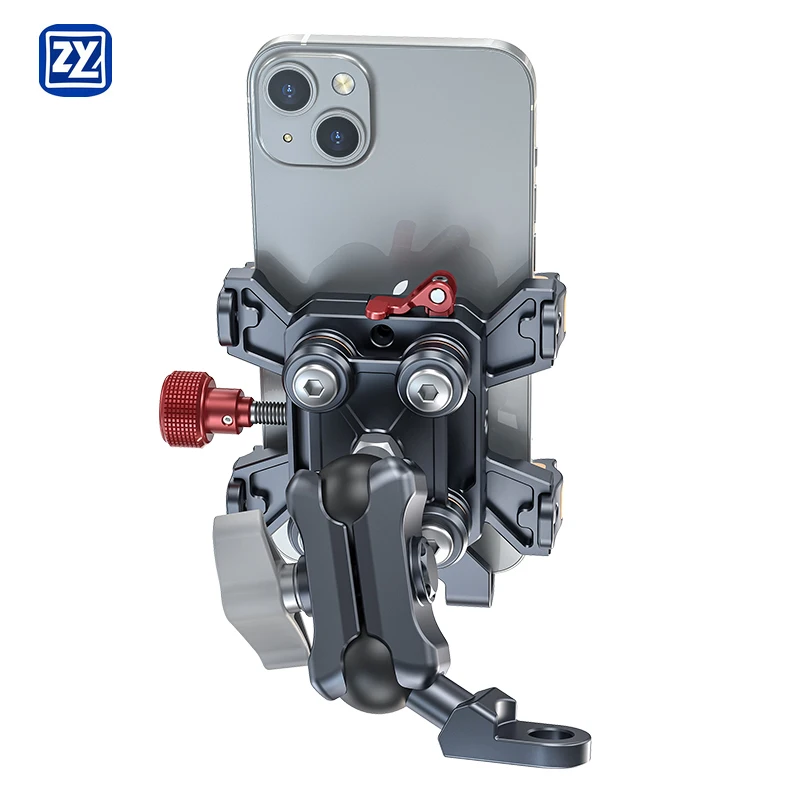Double Security Lock Shock-Absorbing Cycling Phone Holder for Various Thickness Phones Anti-Theft Cycling Phone Holder